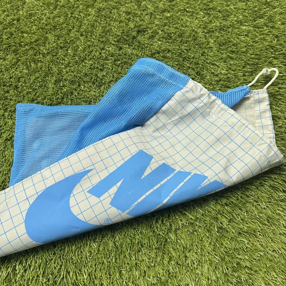 Vintage Nike Swoosh Shoe Tote Travel Bag  Royal Blue Gray 1980s Blue Tag Vintage